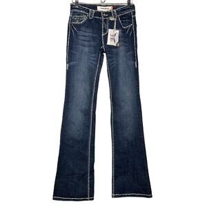 NWT Laguna Beach Jean Co. Hand Stitched Hand Made‎ Blue Denim Jeans Size 28